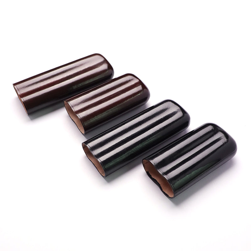 One-Piece Sculpting Handcrafted Full-Grain Leather Ciger Case
