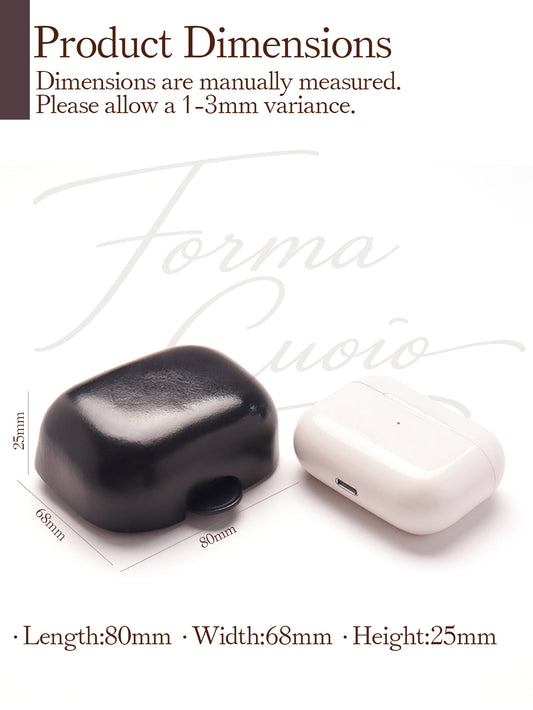 One-Piece Sculpting Handcrafted Cordovan Leather Airpods Pro Protective Case