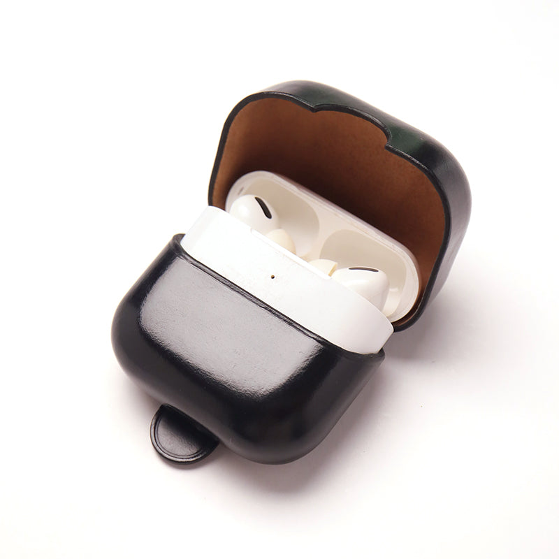 One-Piece Sculpting Handcrafted Cordovan Leather Airpods Pro Protective Case